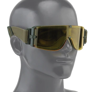 Airsoft Taktično Očala Vojaško Streljanje Buljiti za Moške, Ženske, motorno kolo, Paintball Zaščite Kozarcev Ustreza Taktično Čelada 2