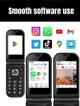 Ameriški Model 4G Android 8 MTK 6739, Zaslon na Dotik, Filp Pametni Telefon, Wifi Za 2,8 Palčni 1GB + 8GB 4