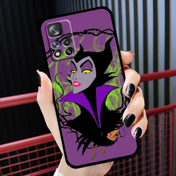 Anime Maleficent Risanka Primeru Telefon Za Xiaomi Redmi Opomba 11 10 10 9T 9 9Pro Max 8T 8Pro 7 6 5 Pro 4X Mehko TPU Črni Pokrov Jedro 2
