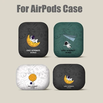 Astronavt Primeru za AirPods Pro 3 2 1 Primeru za airpod pro 3 3rd Generation Kritje Luna Prostor Srčkan Funda za AirPods Pro Primeru Coque