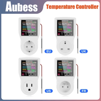 AUBESS WIFI Tuya Timer Stojalo Termostat Digitalni Temperaturni Regulator Z Vtičnico Časovnik Stikalo Senzor Sonda za Ogrevanje, Hlajenje