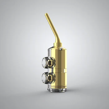 Audiocrast B552g 24k pozlačeni 2 MM Priključki za Zvočnike Žice Pin Plug Vijak Zaklepanja Žice Kabel Adapter Z Gumo Zajema Sklop Banana 2