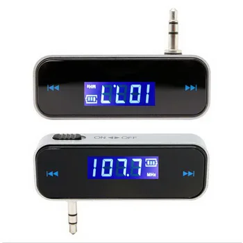 Avto 3,5 mm Glasbe MP3 Audio FM Oddajnik LCD Mini Brezžična Z MIKRO USB V Avtomobilski Prostoročni Za IPhone, iPad, Samsung Xiaomi