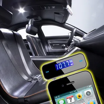 Avto 3,5 mm Glasbe MP3 Audio FM Oddajnik LCD Mini Brezžična Z MIKRO USB V Avtomobilski Prostoročni Za IPhone, iPad, Samsung Xiaomi 3