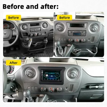 Avto Multimedijski Predvajalnik, 2 Din Carplay Android Za Nissan N400 Opel Movano Renault Master III 3 2010-2019 7 Palčni GPS Navigacijski 1