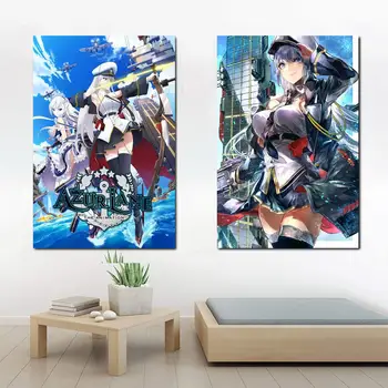 Azur Lane Podjetja Anime Platno Umetnost Plakata in Wall Art Sliko Natisniti Sodobna Družina spalnica Dekor Plakati