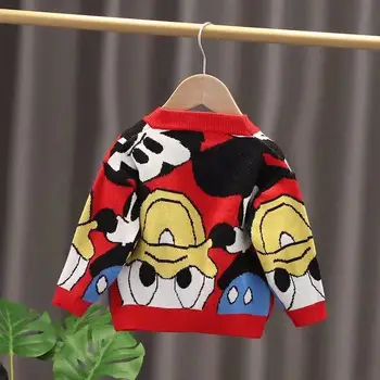 Baby Fantje Puloverji Jopice Risanka Mickey Mouse Dekliška Oblačila Jeseni Otrok Vzročno Dolg Rokav Plašč, Jakne, Pletenine Pozimi 2