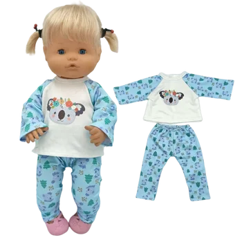 Baby Lutke Obleko Koala Pajama Set Za 40 Cm Nenuco Lutka Obleko Ropa Y Su Hermanita Otrok Dekle Darilo