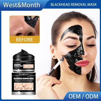 Bambus, Oglje Blato Blackhead Odstranite Obrazne Maske Globinsko Čiščenje Čiščenje Peel Off Black Bambus, Oglje Maske 30g