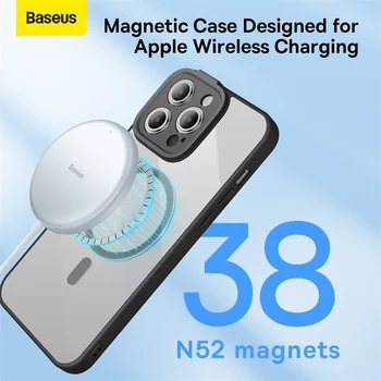 Baseus Magnetni Primeru Telefon Za iPhone 14 Pro Max 2022 Nov Pregleden Magnet Hrbtni Pokrovček Shockproof Zaščitna torbica Za iP14 Plus 1