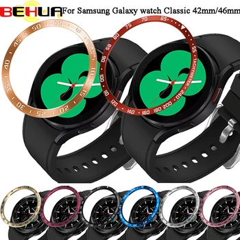BEHUA Ploščo Obroč Styling Okvir Ohišje Za Samsung Galaxy Watch 4 Classic 42MM/46MM Kritje Anti-scratch Varstvo Obroč Okvir Lupini