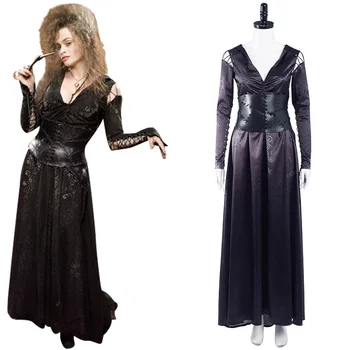 Bellatrix Lestrange Cosplay Kostum Halloween Carnival Obleko Obleko