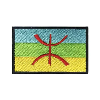 Berber Severni Afriki Zastavo Obliži Zapestnica Vezene Obliž Kavljem & Zanke, Iz Železa Na Vezenje Velcros Značko Vojaške Trak