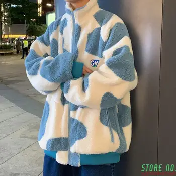 Biggorange Jagnje žamet jakna moški korejskem slogu Harajuku pozimi zadebelitev nekaj ulične top majica mladi prevelik majica