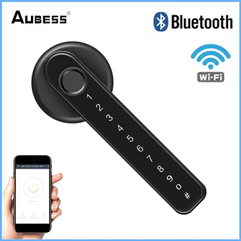 Bluetooth, združljivega bralnika Prstnih Zaklepanje Vrat TT Kodo za Zaklepanje Sim Tipka Zaslon na Dotik Smart Zaklepanje Vrat Varnosti Digitalno Elektronsko Zaklepanje