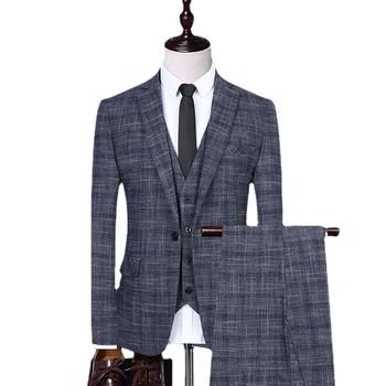 Boutique (Blazer + Telovnik + Hlače), za Moške italijanski Slog Eleganten Modni Business Casual, Gospod Udobno Obleko 3-Delni Set