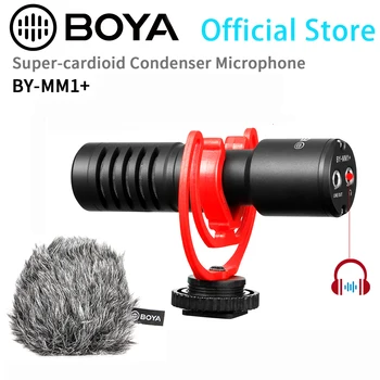 BOYA S-MM1+ Strokovnih Super-Cardioid Puško Kondenzator Mikrofon za RAČUNALNIK Android DSLR Kamere YouTube Pretočni Mikrofon