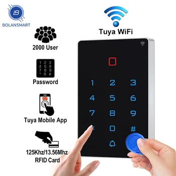 brezplačna dostava WiFi Tuya App Osvetlitev na Dotik 125khz RFID Kartice za Nadzor Dostopa Tipkovnica WG26 Izhod Alarm Upravljanje Kartica Podpora