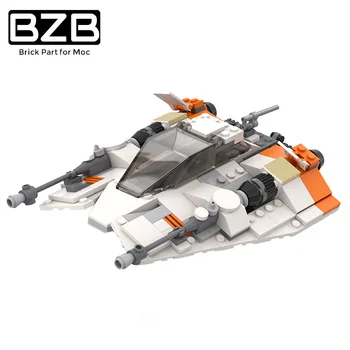 BZB MOC Prostor Serije T-47 motorne sani Ustvarjalne Bojna Ladja vesoljsko Ladjo Gradnike Modela Otroci Fantje DIY Igrače Najboljših Daril