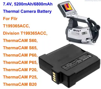 Cameron Kitajsko 5200mAh/6800mAh Toplotne Kamere, Baterija za FLIR Delitev T199365ACC, ThermaCAM S60, S65, P60, P65,B20, P25, P20