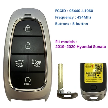 CN020158 Prvotno 5 Gumb 2019-2020 Hyundai Sonata Resnično Pametni Ključ FCCID TQ8-F08-4F27 Številka Dela 95440-L1060 433Mhz 0