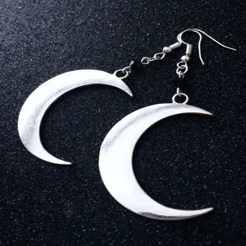 Crescent Moon Uhani Mystic Gothic Nakit Lunar Čarovnica Keltski Poganski Wiccan Luna Luna Fazi Witchy Boginja Modna Ženska Darilo