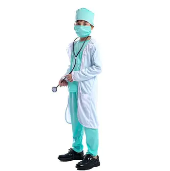 Dan otrok Pustni Zabavi Halloween Kirurg Zdravnik Kostume, Fantje, Otroci Otrok Poklic Cosplay Kostum Obleko Modra