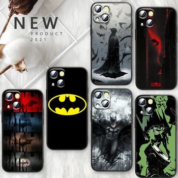 DC Comics Batman Črn Telefon Primeru Za Apple iPhone 14 13 12 11 Pro Max Mini XS Max X XR 7 8 Plus Mehka TPU Kritje Lupini Capa Coque