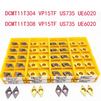 DCMT070204 DCMT11T304 DCMT11T308 VP15TF US735 UE6020 notranje orodje za struženje kovin stružnica orodja za Rezanje orodje za struženje, vstavite