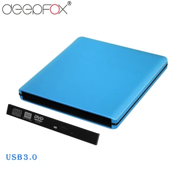 DeepFox Aluminija debeline 12,7 mm USB 3.0 Zunanji Optični Pogoni DVD Ohišje SATA II Zunanji DVD Primeru Podporo 3.0 Gbps