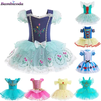 Dekle, Princesa Obleko Gor Rojstni Dan Fancy Pravljice Malčka Rapunzel Alice Belle Elsa Otrok Kostum Stranka Obleke Baby Balet Tutu Obleko