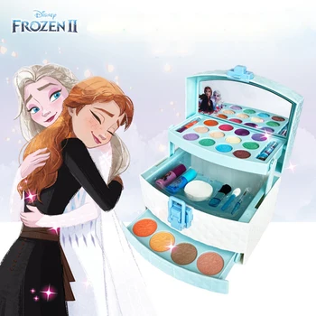 Dekleta Disney zamrznjene pravi princesa Ličila Igrače kovček set Kozmetike sneg Beli Hiši Lepota Moda Rojstni Igrače 5