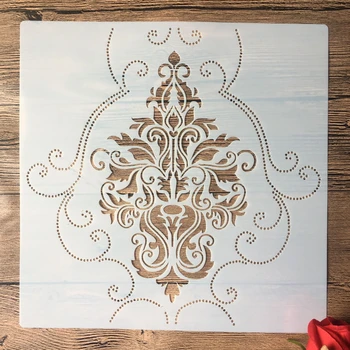 Dekorativne Mandala Tiskanja Matrice Album Kolorit DIY 30x30cm za diy scrapbooking plastičnih velika šablona za stensko slikarstvo