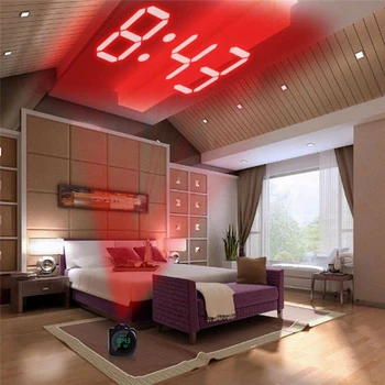 Digitalna Budilka LCD Ustvarjalne Projektor Vreme, Temperatura Desk Čas, Datum, Prikaz Projekcije Polnilnik USB Domov, Ura Stoparica