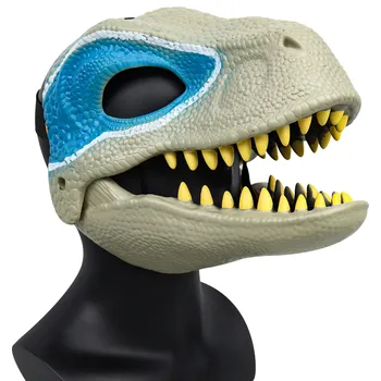 Dinozaver Masko Premikanje Čeljusti Otroci Odprtih Ust Latex Grozo Dinozaver Pokrivala Halloween Party Cosplay Kostum Strah, Maska Za Otroke, Odrasle