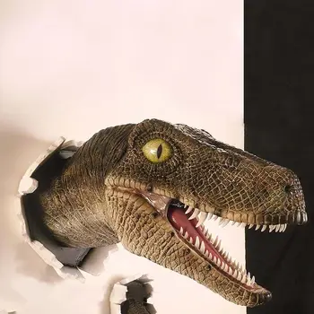 Dinozaver Stenske Skulpture, 3D Stenske Poka Visi Dinozaver Glavo Smolo Dinozaver Glavo s Kremplji Doma Dekor 5