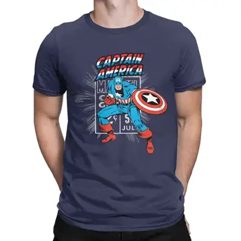 Disney Marvel Captain America Superheros moška T Majica Bombaž Vrhovi Edinstveno Kratek Rokav Krog Vratu Tees Ideja za Darilo T-Majice 1