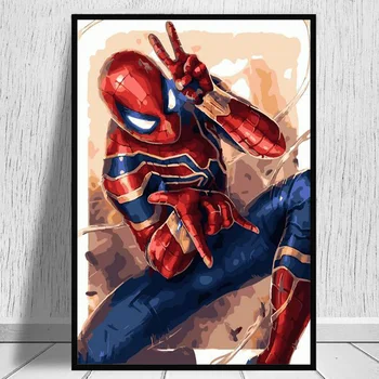 Disney Marvel Spiderman Plakatov in Fotografij Stenskih slikah, Platno Slikarstvo Dnevna Soba Dekor Doma Dekor Zidana