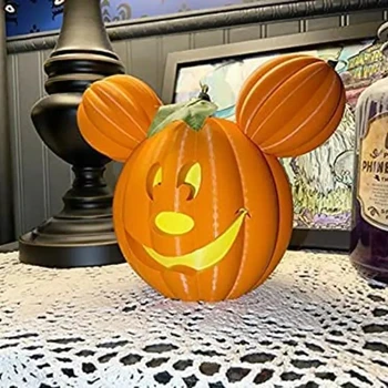 Disney Mickey Mouse Slika Halloween Buče Osvetljeni Mickey Figurice Zbirka Model Kip Lutke Stranka Dekor Darilo Igrače