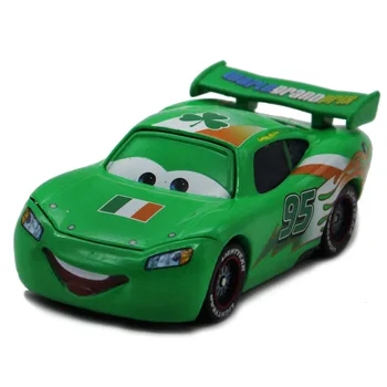 Disney Pixar Cars 2 No. 95 Strela Mcqueen Irska Vzorec Kovinski Diecast zlitine Igrača Avto model za otroke 1:55 blagovno Znamko nove igrače