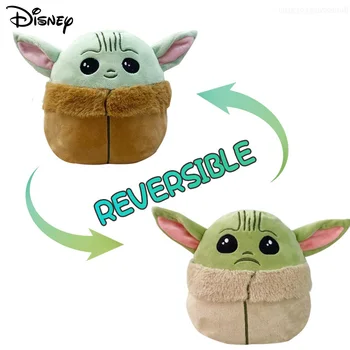 Disney Star Wars Mandalorians Dvostranski Flip Reverzibilna Baby Yoda lutka kawaii DIY številke yoda Plushie Plišaste Igrače Otroci Darilo