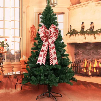 DIY Božično Drevo Velik Bowknot Božič Loki Christmas Tree Okraski Ornament Ročno Kariran Bowknot Novo Leto Doma Dekor Darilo