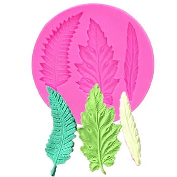 DIY Drevesnih listov, Fondat Plesni 3D Listi Silikonsko Plesni torta dekoraterstvo orodja za peko pribor T1166