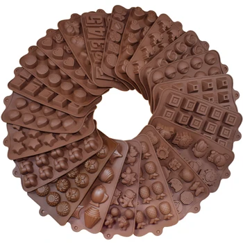 DIY Čokolada Plesni Torto Dekoracijo Pribor Non-stick Sladkarije in Pecivo Jelly Plesni 29 Oblike Peko Torto Plesni