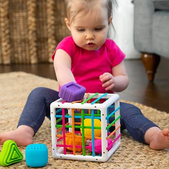 Dojenčka Pisane Oblike Blok Sortiranje Igro Baby Montessori Učenje Izobraževalne Igrače Za Otroke Bebe Rojstva Inny 0 12 Mesecev Darilo