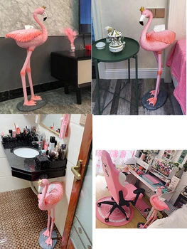 Doma Okraski Flamingo Smolo Tkiva Polje Kip Nordijska Ustvarjalnost Dnevna Soba Notranjo Opremo Skulpture Stranišče, Tla, Dekorativni 5