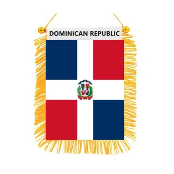 Dominikanska Republika Dvojno Stranicami Mini Obešanje Zastav Visoko Kakovosti Poliester Natisnjeni Zastavo Doma Dekor Transparent