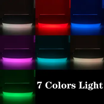 Dropshipping Premer 9.5 cm 7 Barve Dotik LED Luči, ki je Osnova za Akrilnega Stekla okova režo 85mm*4 mm Božič Dekorativni 6PCS Baze 5