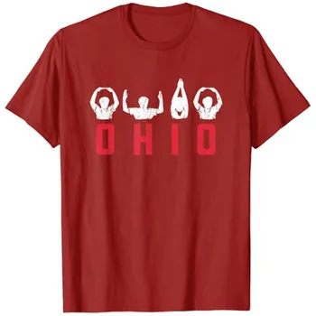 Država Ohio Srčkan Ponosni, Da Lahko Ohioan Doma Črke T-Shirt 3
