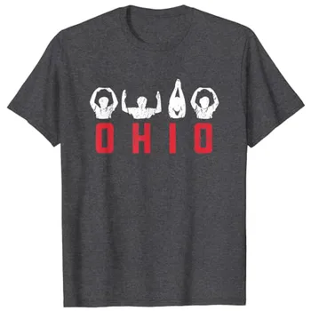 Država Ohio Srčkan Ponosni, Da Lahko Ohioan Doma Črke T-Shirt 4
